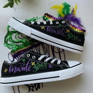 Mardi Gras sneakers